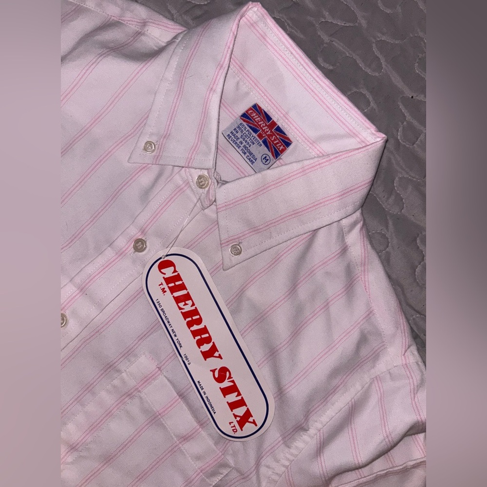 Cherry Stix Pink Striped Shirt